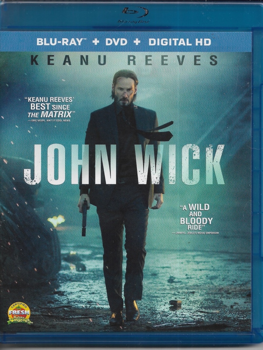 John Wick Keanu Reeves Blu Ray + DVD + Digital HD unused code